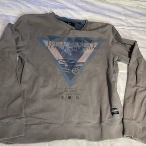 Buffalo David Bitton Men’s Crewneck Sweatshirt with Elbow Patches Size Medium